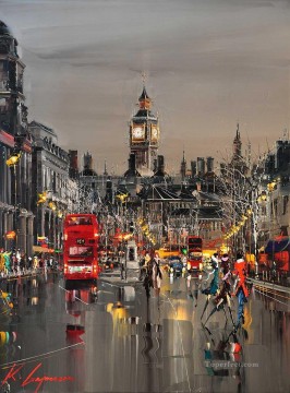 カル ガジューム ホワイトホール ロンドン by ナイフ テクスチャード Oil Paintings